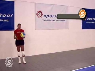 video teaching the serve from the spot and in the jump exercises.