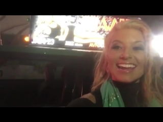 anikka albrite shows her poster for avn awards outdoors, sex star porn model small tits big ass milf