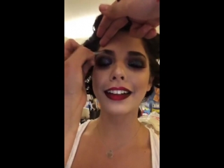 gina valentina puts on makeup before filming, star porn model small tits big ass